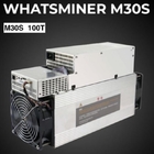 SHA256 خوارزمية Whatsminer M30S + 100T BTC آلة تعدين 3400 واط